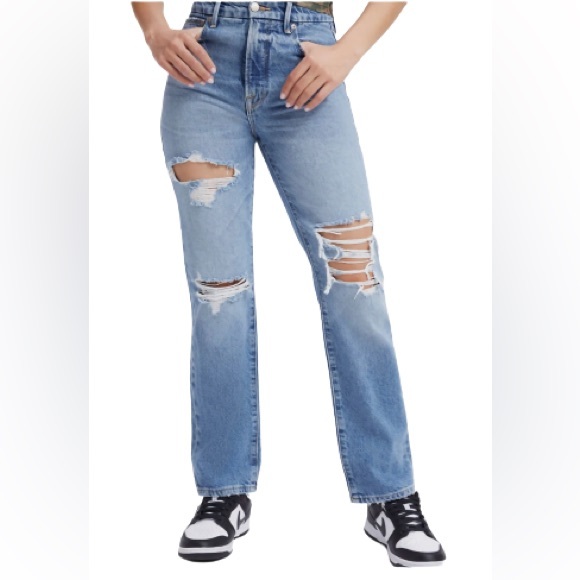 GOOD AMERICAN Good Boy Jeans In Indigo - Picture 2 of 10